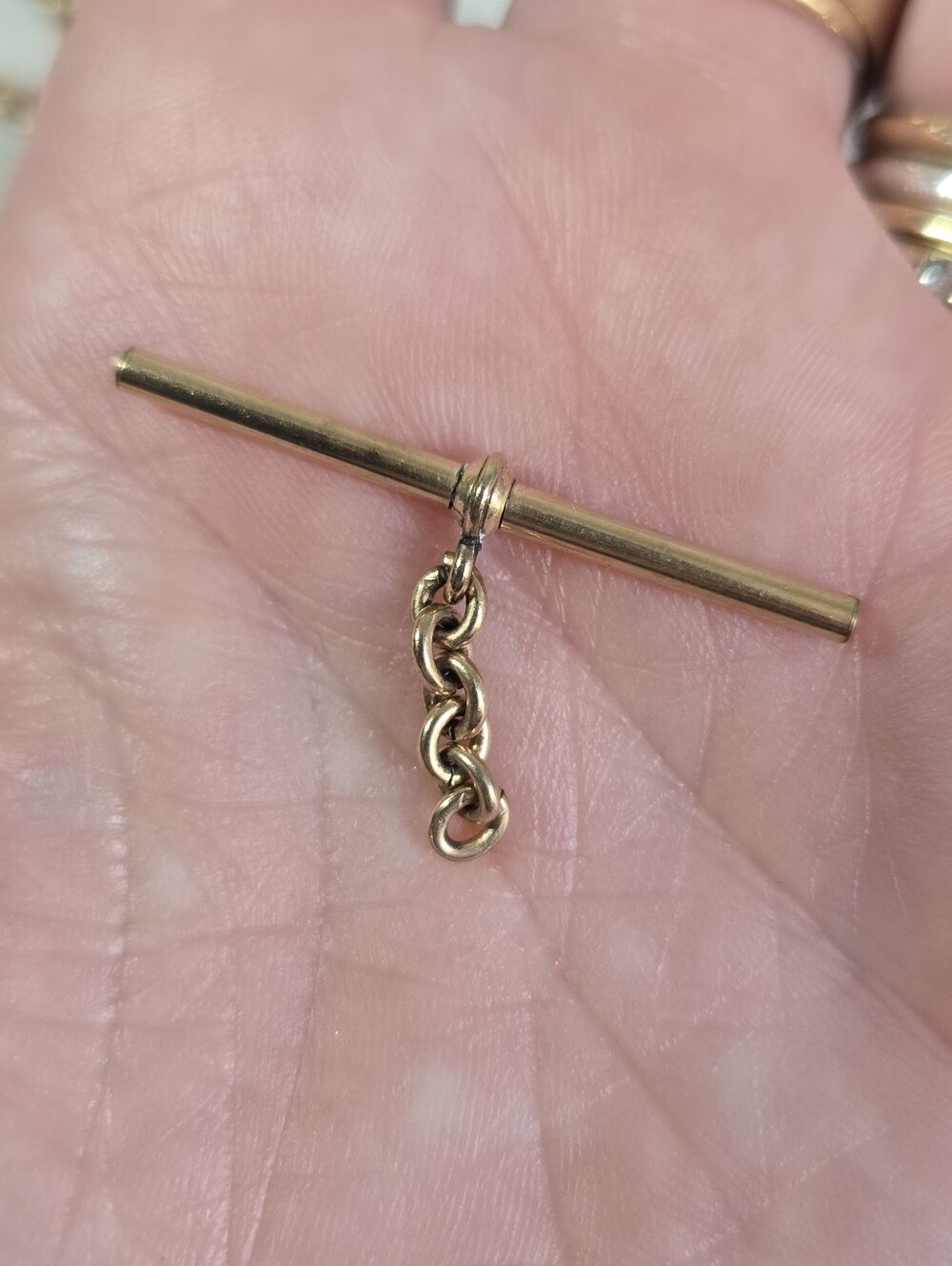 Victorian Gold Filled T-Bar Watch Chain Accent